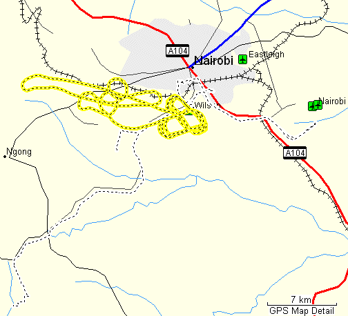GPS track of 3. to 5. June - training flights