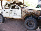 Truck after elephant attack